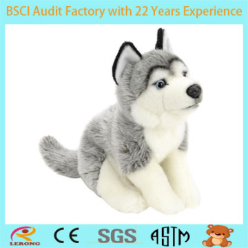 soft plush dog husky , stuffed husky