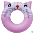 Flutuador de anel de natação inflável de PVC em forma de gato para verão