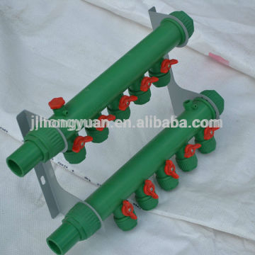 PP-R manifold/Plastic wall water distributor /More efficient than brass manifold