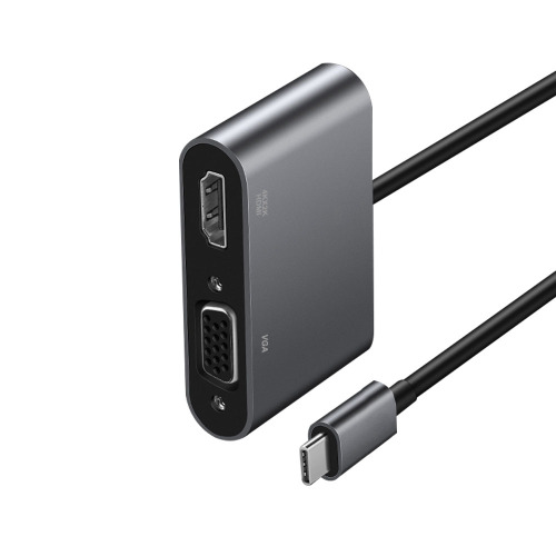 USB C ถึง HDMI &amp; VGA Multiport อะแดปเตอร์ USB Hub