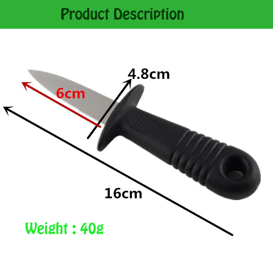 Open Shell Tool Oysters Knife, Stainless Steel Multifunctional Scallops Seafood Oyster Knife