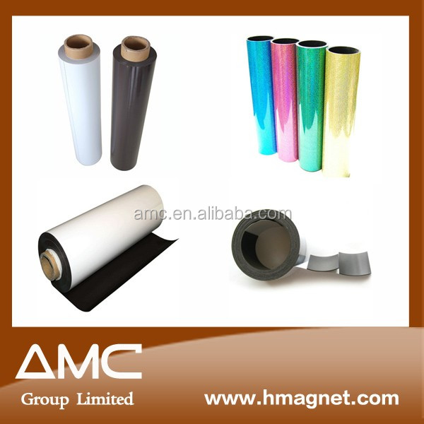 flexible rubber magnet plain roll with UV coated