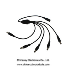 Power Splitter Cable 5-way for CCTV Video Camera