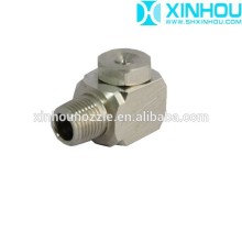 Right angle hollow cone spray nozzle