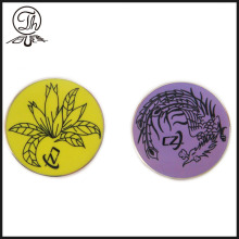 Enamel and print logo lapel pin