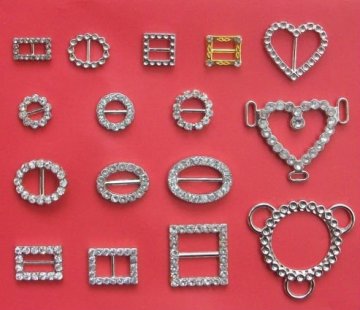 Strap rhinestone slider buckle