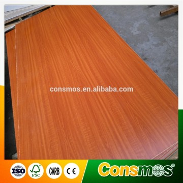 Melamine mdf with wood color ash/oak/teak/cherry/beach