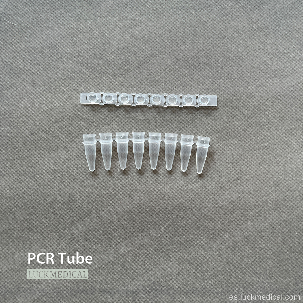 0,1 ml de 0,2 ml de tiras de tubo de PCR