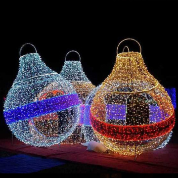 Oversized 3D Lighted Christmas Ornaments for Commercial Winter Festivals