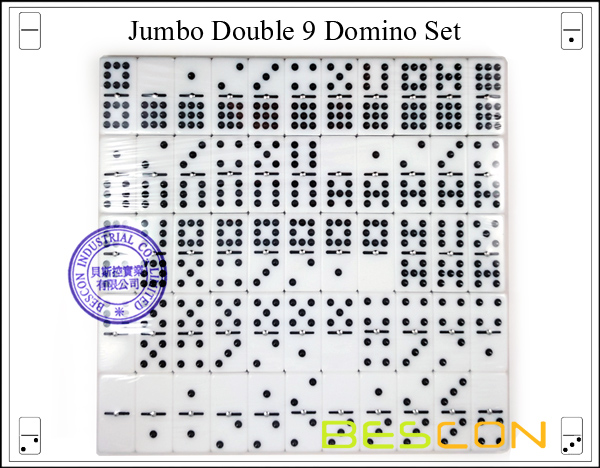 Jumbo Double 9 Domino Set-9