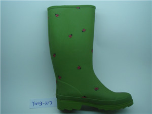 colorful high cut safety rain boots PVC boots