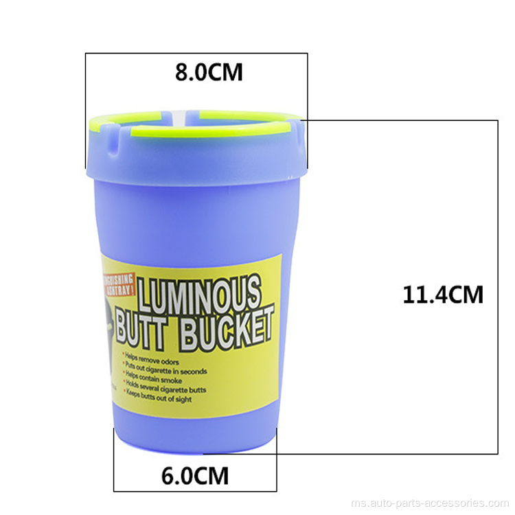 Kereta Ashtray Bucket Luminous Bucket Creative Portable