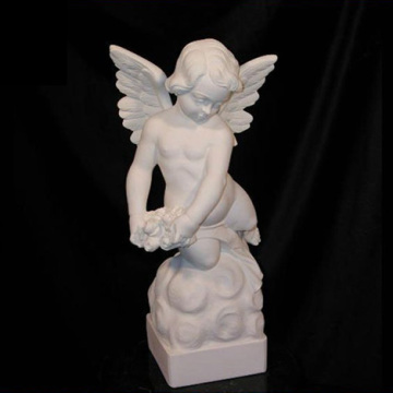 Sonny stone kid boy nude angel statue white marble figurines for indoor decoration