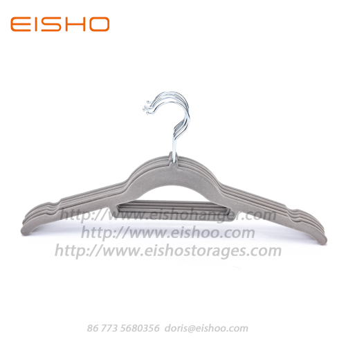 EISHO Grey Velvet Shirt Hanger für Frauen FV007-42