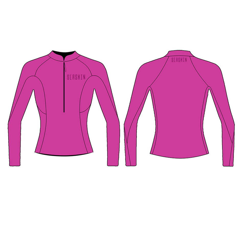 Seaskin Women 4/3mm Front Zip Diving Wetsuit Top