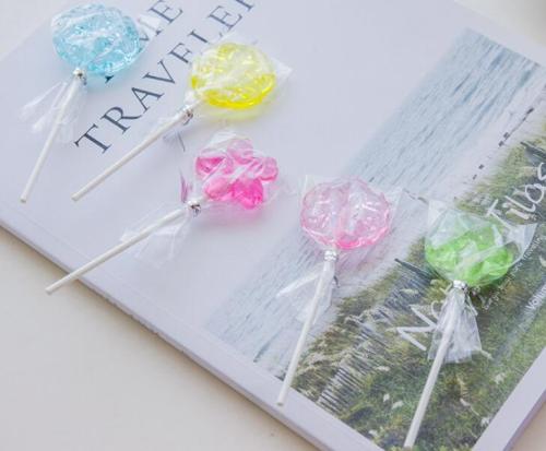 China Supplier Flower Shaped fruit flavour hard candy lollipop