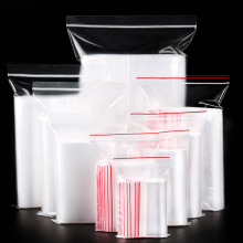 Zip lock plastic transparent PE material packaging bag