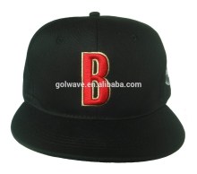 custom fitted acrylic flat caps with 3D embroidery
