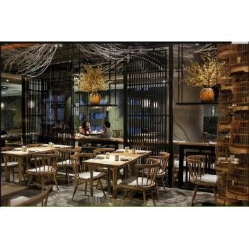 Mesas de comedor de restaurante de madera maciza de nogal de diseño clásico