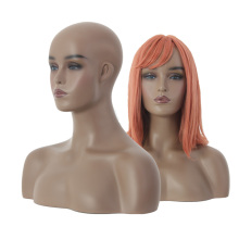 Realistic Fiberglass Mannequin Head - Black Woman and Brown Bust Wig Heads