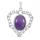 Pierre naturel 15x18 mm Cabes Silver Heart Pendant Gemstone Stone Heart Charm Pendeur pour la fabrication de bijoux de bricolage