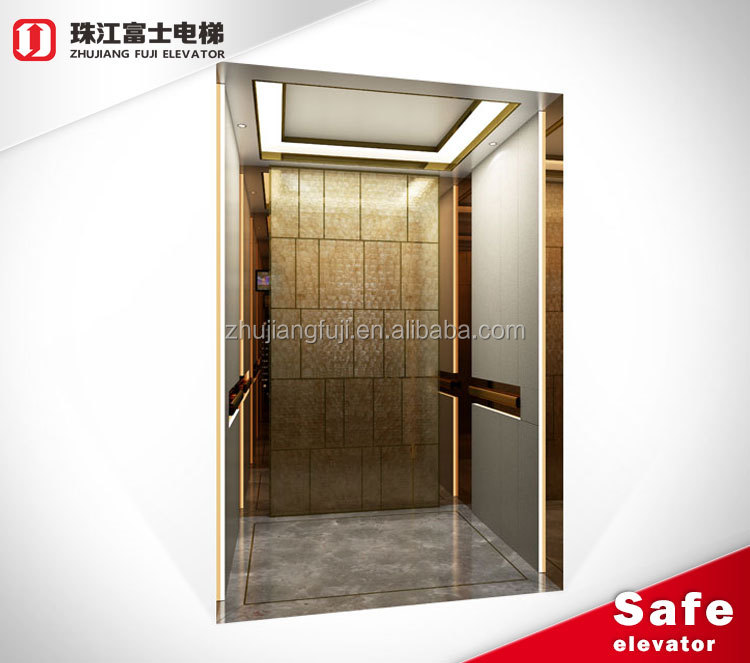 China Foshan Fuji Factory Trade Assurance Low Noise Cheap Price exterior ascensores de pasajeros 10 pasajero/ 800kg