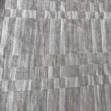 Checked Solid Colour Jacquard Line Linen Cotton Fabric