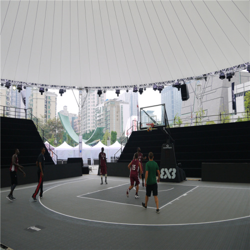 FIBA 3x3 Court SES競争用のTPEラバーインターロッキングタイル