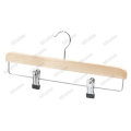 Wooden Laminated Trouser Hanger With Clips