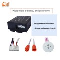 Controlador de emergencia LED con carcasa negra