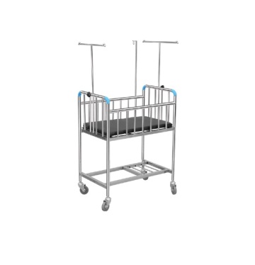 Stainless Steel New Born Baby Bed With Or Without Pad