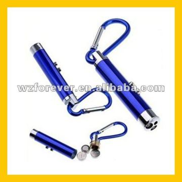 3 in 1 LED Light Red Laser Key Chain