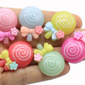 Hochwertige Beauty Lollipop Candy Flatback Harz Cabochons Sweet Swirl Lollipop Charms Scrapbooking für Schmuckdekoration