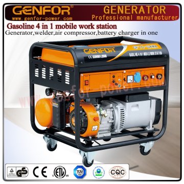 GF10-Gawa gasolina 4 em 1 máquina para carregador de bateria, soldador, gerador, compressor de ar.