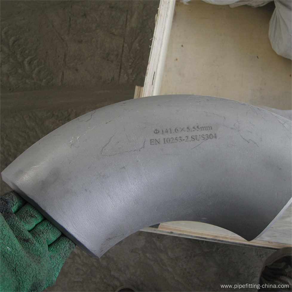 Ss304 Ss316 Sanitary Stainless Steel 90D Welded Elbow