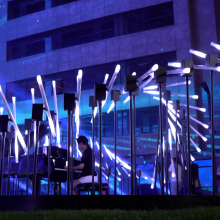 360 Degree LED Pixel Tube - 24V 1M DMX RGB Programmable Stage Light for Conference Decoration