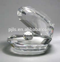 Clear Crystal Shell with Diamond For Lover Gift