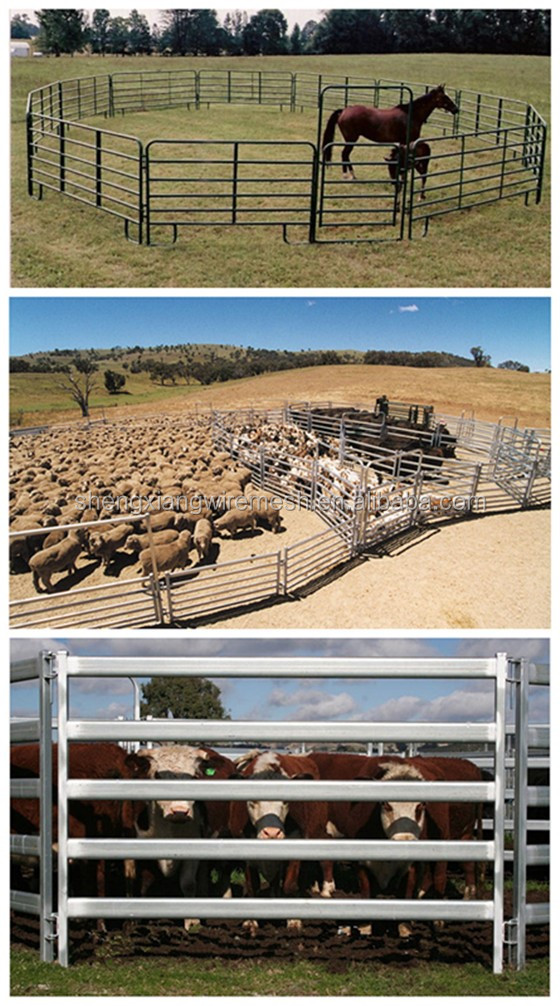 Hot sell high quality cattle fence farm equipment 6 bar livestock yard panels(ISO9001 Factory)