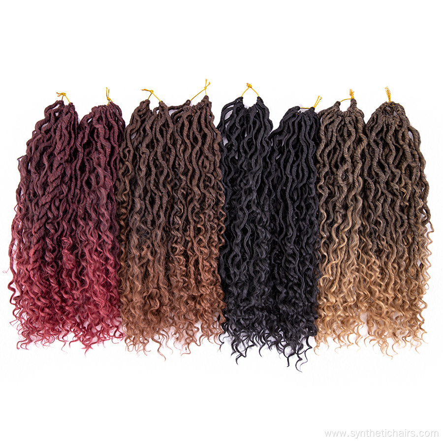 Curly River Faux Locs Synthetic Crochet Braids Hair