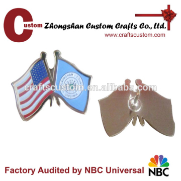 Custom metal lapel pins national flag