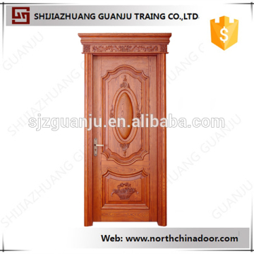 Solid wood bedroom door design/wood veneered door painting finish