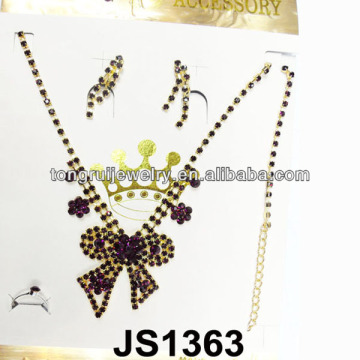 2014 pakistani arabic rhinestone bridal jewelry sets