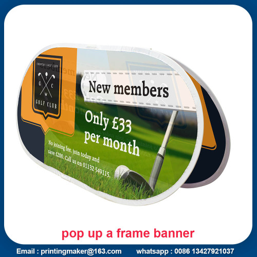 Horizontal Bean Pop Up A-Frame Banner with Printing