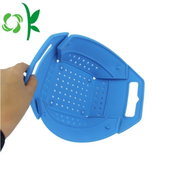 Silicone Vegetable Grocery Fruit Basket Folding Basket