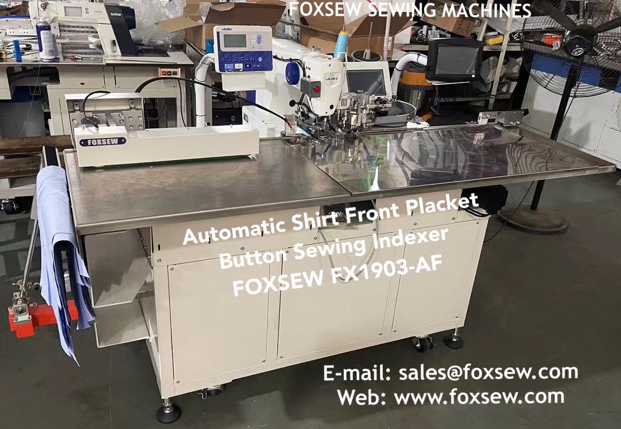 Automatic Shirts Front Placket Button Sewing Indexer Foxsew Fx1903 Af 1