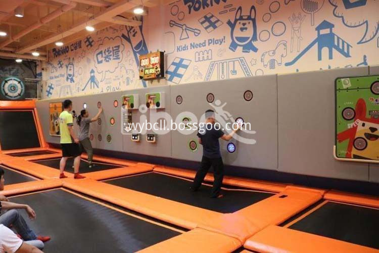 Interactive game trampoline park