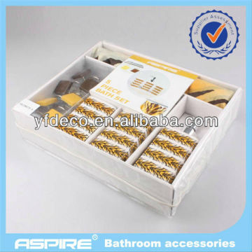 yellow ceramic bathroom cabinet set