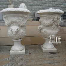 High Quality antique marble stone flower pot