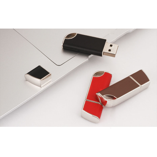 Unidade flash USB 2.0 de couro