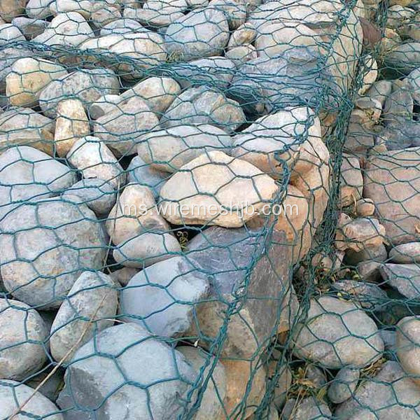 2.7 mm Galvanized Gabion Basket untuk Projek Sungai Bank